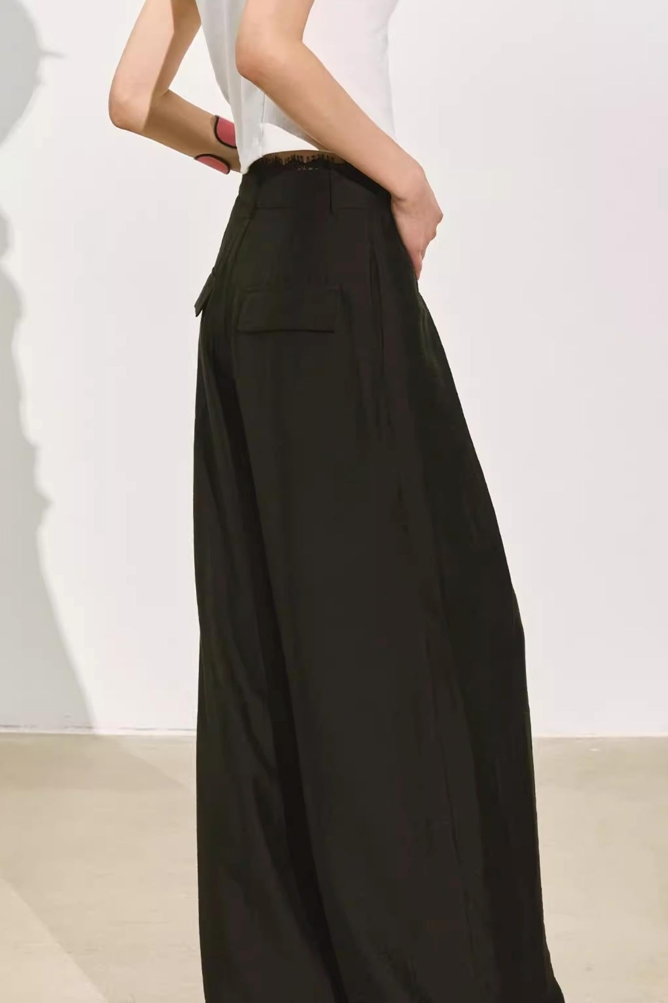 Pleated Organza Pants