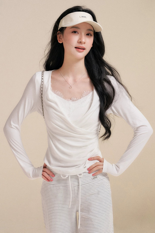 Softfit Lace Patchwork Top