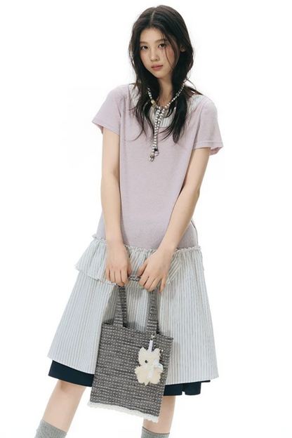 Retro Beaded Striped Envelope Bag