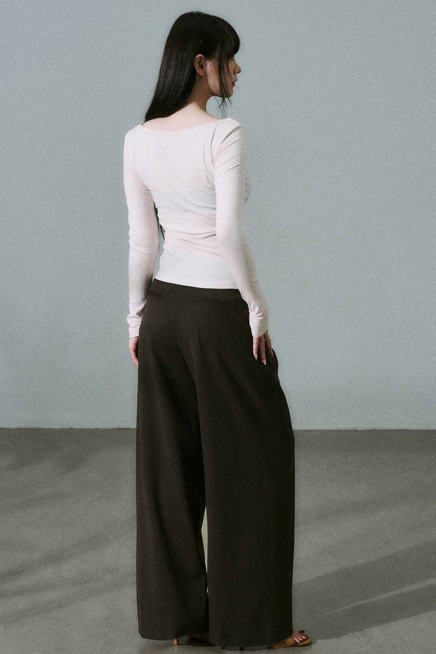 Tencel Wool Wide-Leg Pants