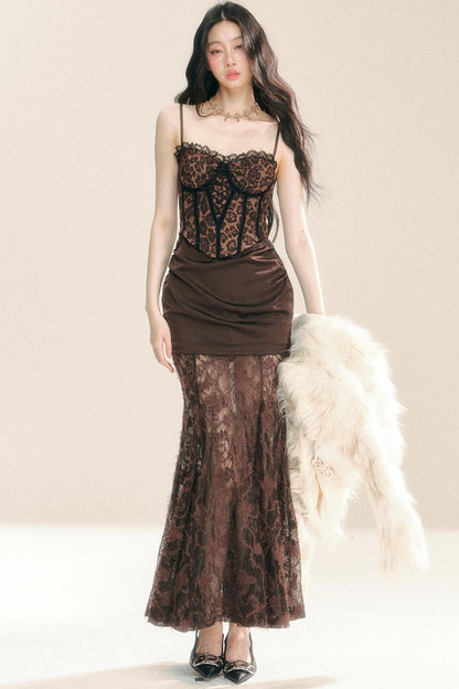 High-Quality Lace Slip Dress Set-Up