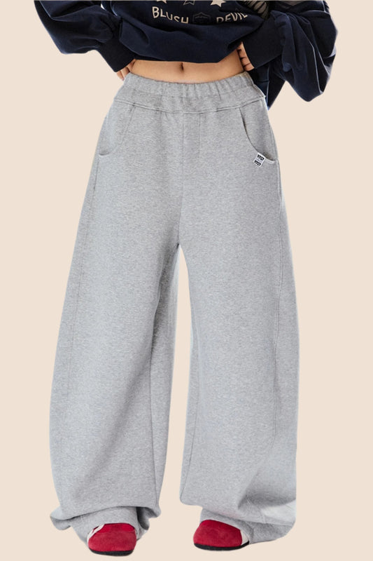 Retro-Sweatpants mit weitem Bein 