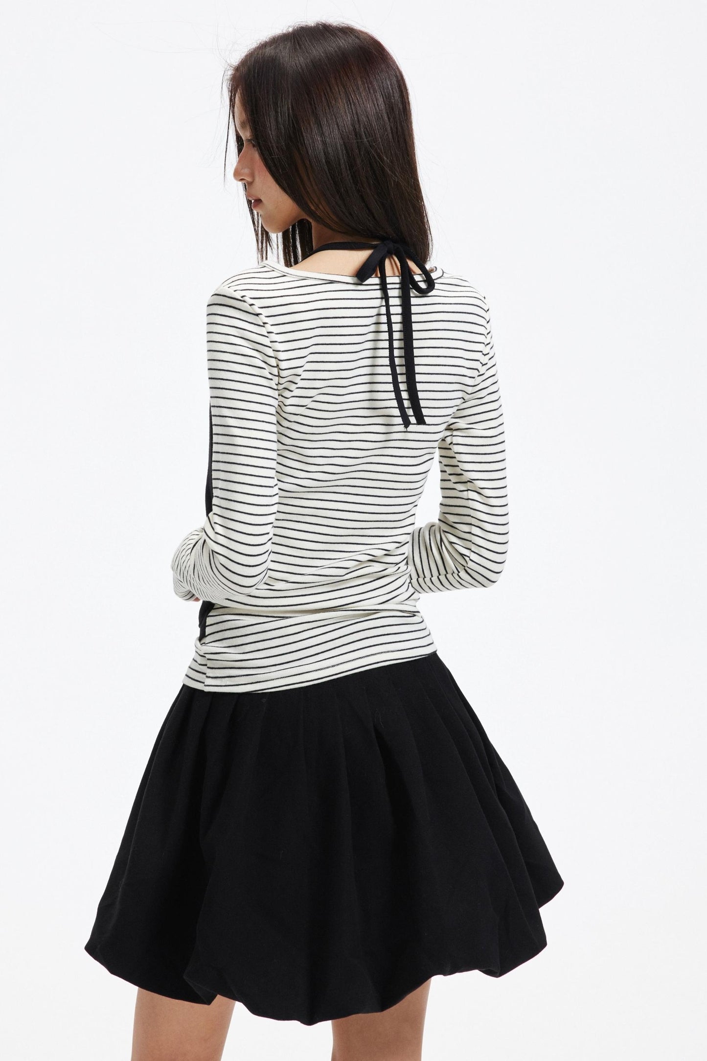 Patchwork Faux Layered Knit Top