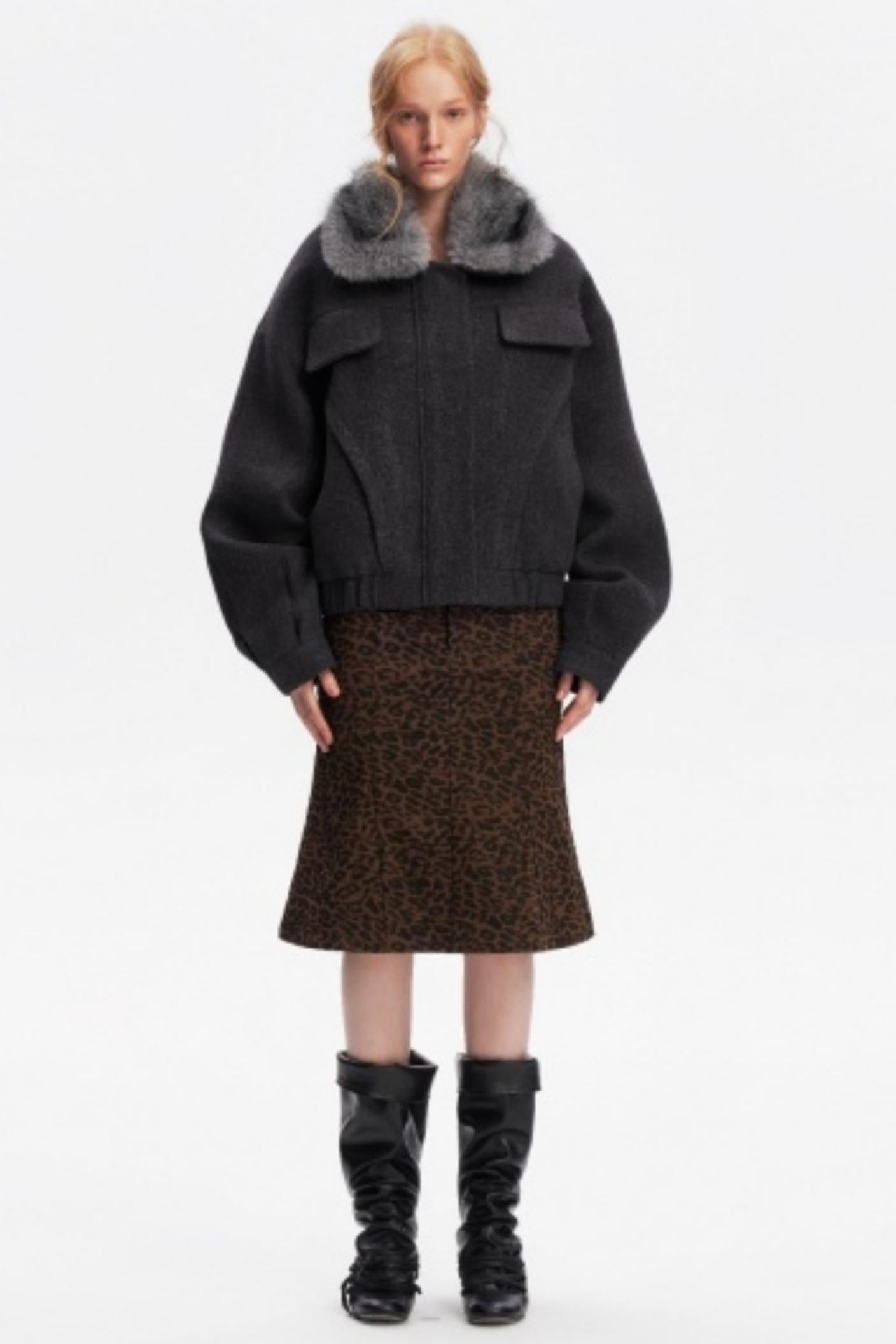 Korean Leopard Fishtail Skirt