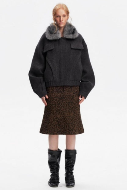 Korean Leopard Fishtail Skirt