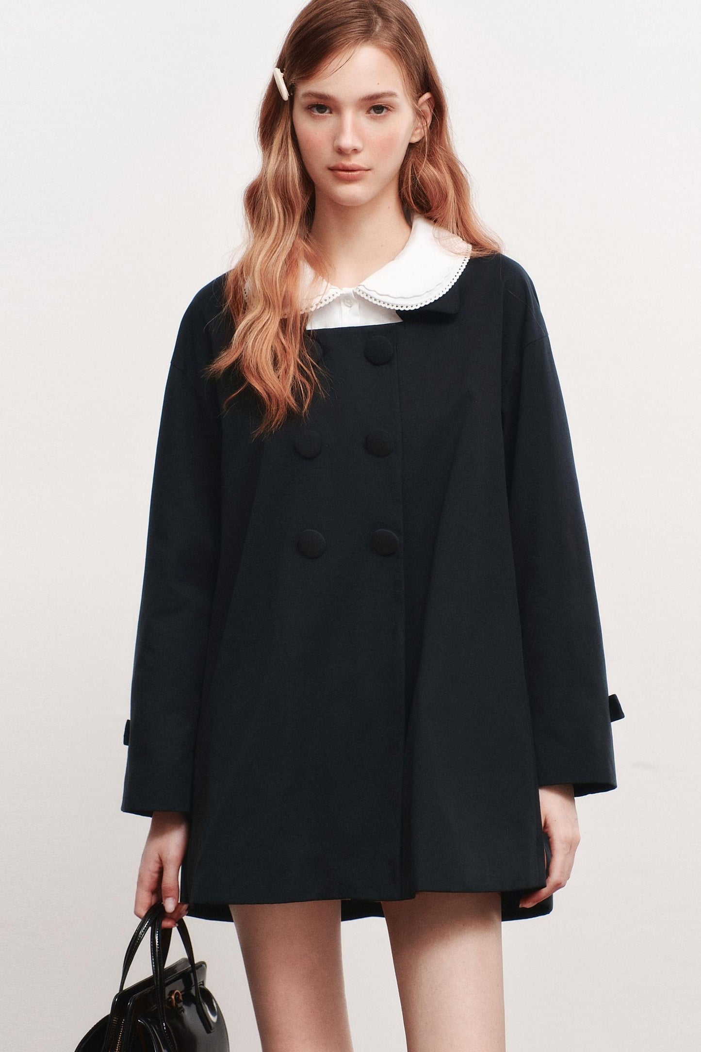 Square Bow Cape Coat