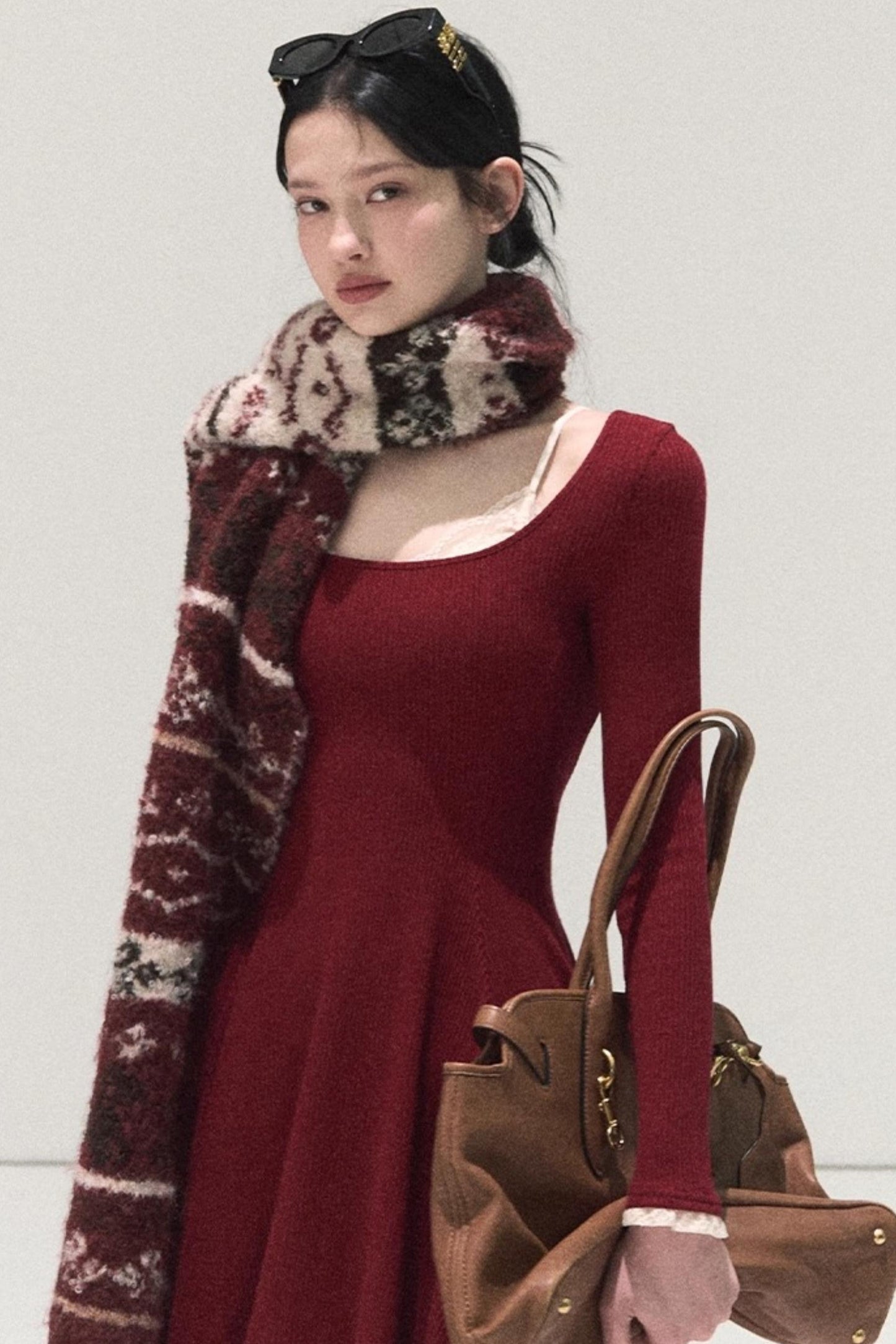 Handmade Wool Fair Isle Scarf