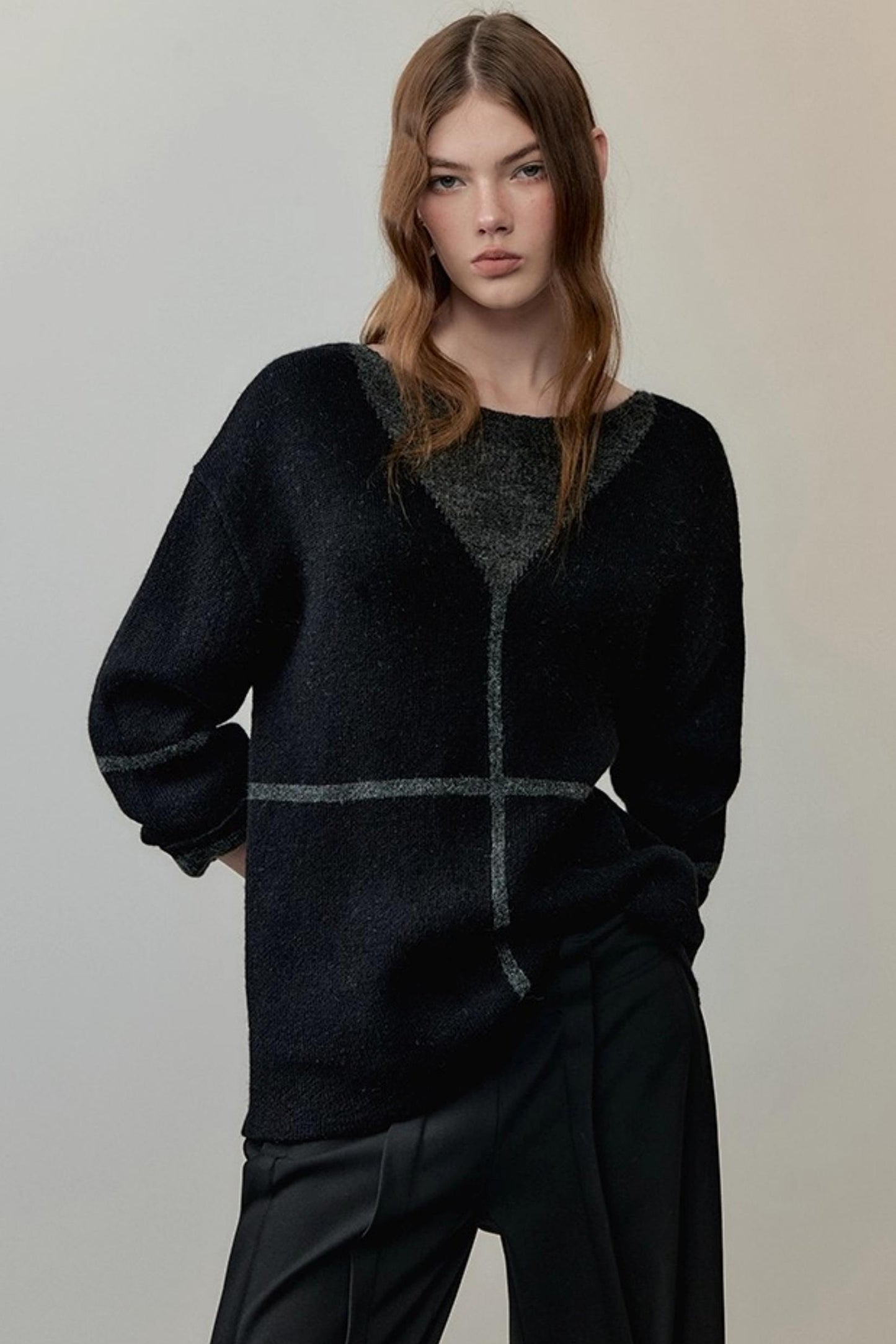 Translucent Weaving Knit Top