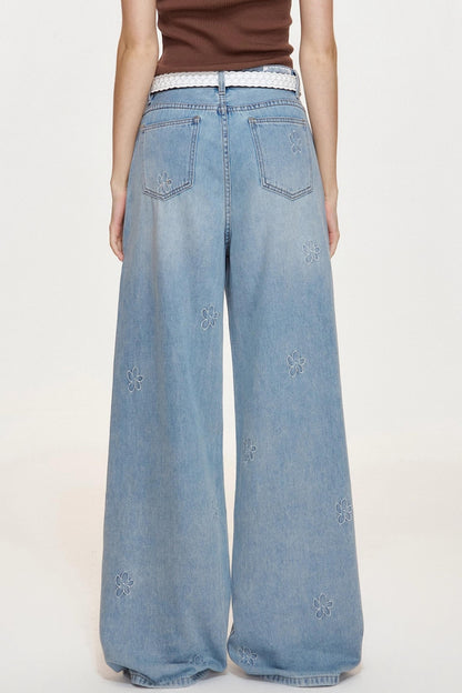 French Petal Cotton Jeans