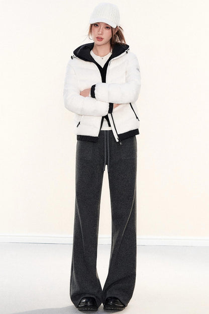 Fleece-Lined Glutinous Rice Pants