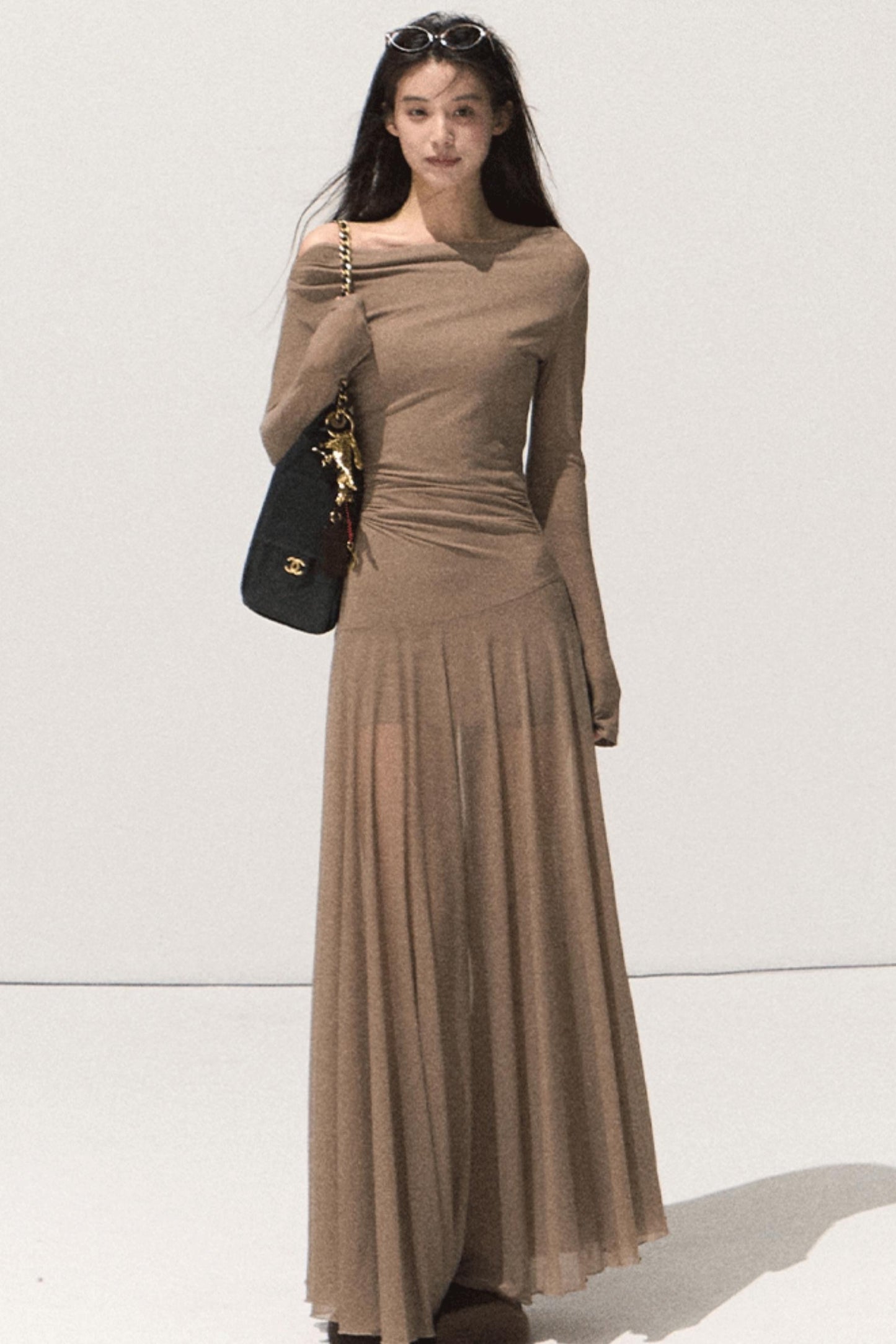 Soft Mist Shoulder Dress