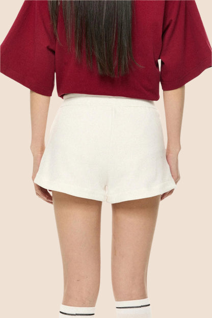 White High-Waist Hot Pants