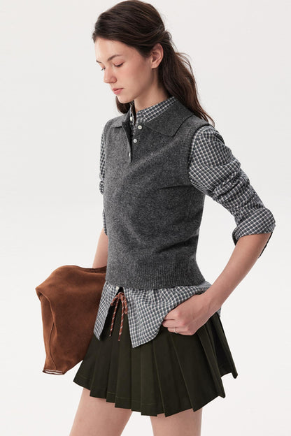 Old Money Wool Shirt & Vest Set-Up