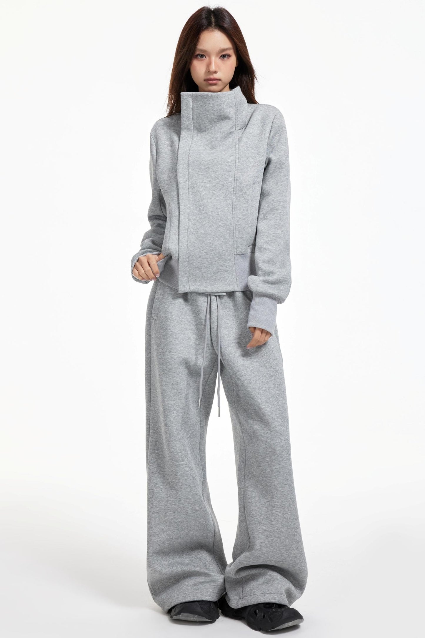 High Collar Slim Jacket Set-Up