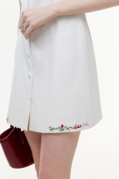 Summer White Halter Dress