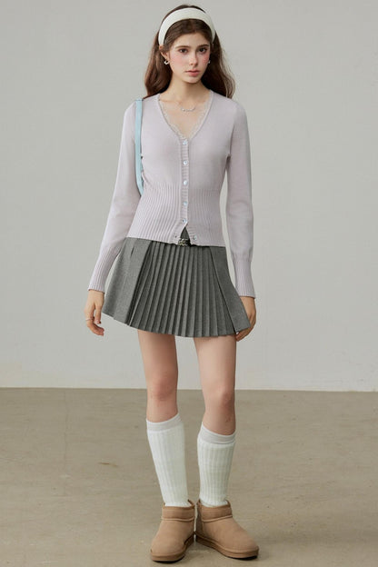 Winter V-Neck Wool Cardigan