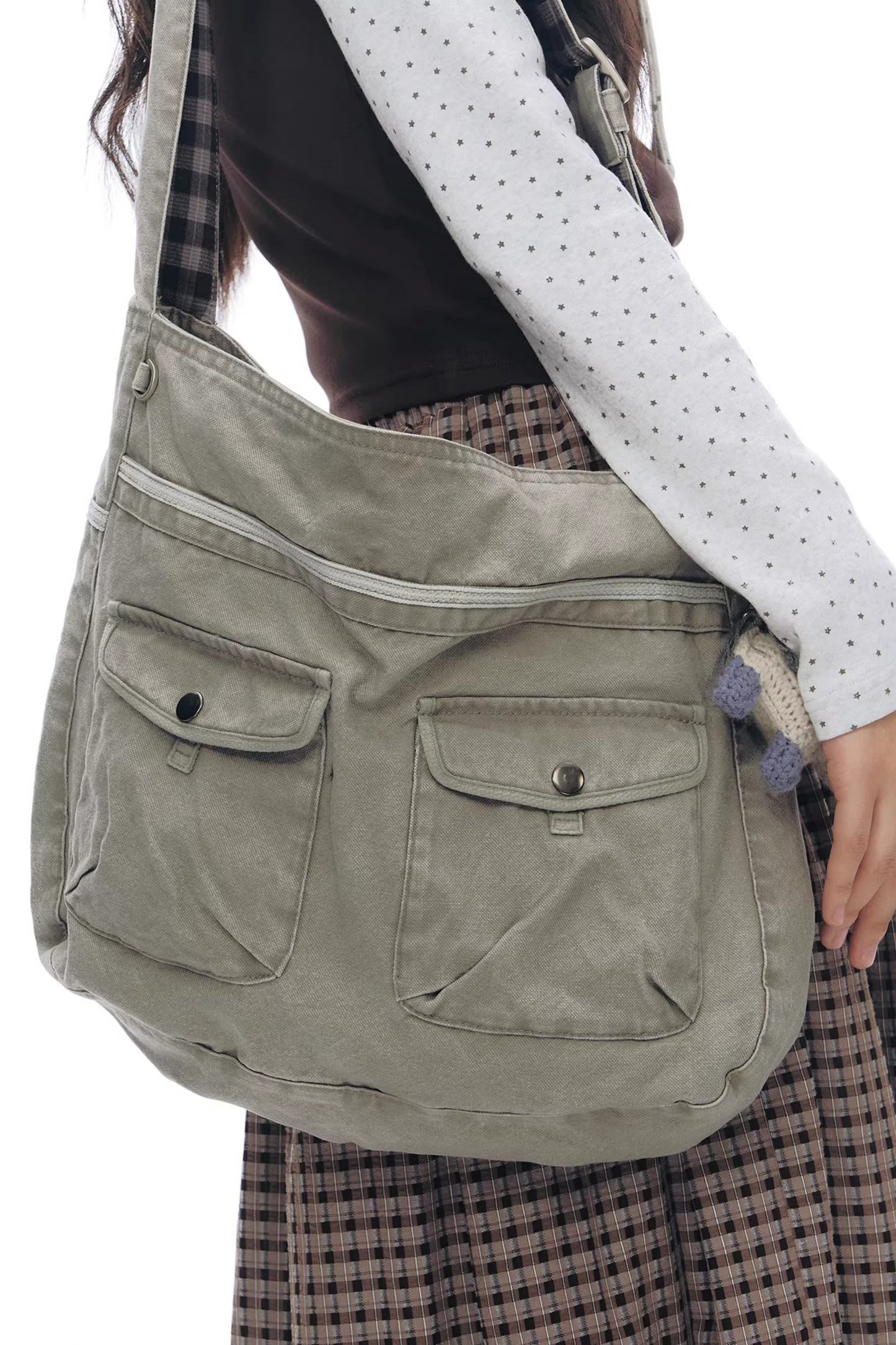 빈티지 패치워크 캔버스 가방