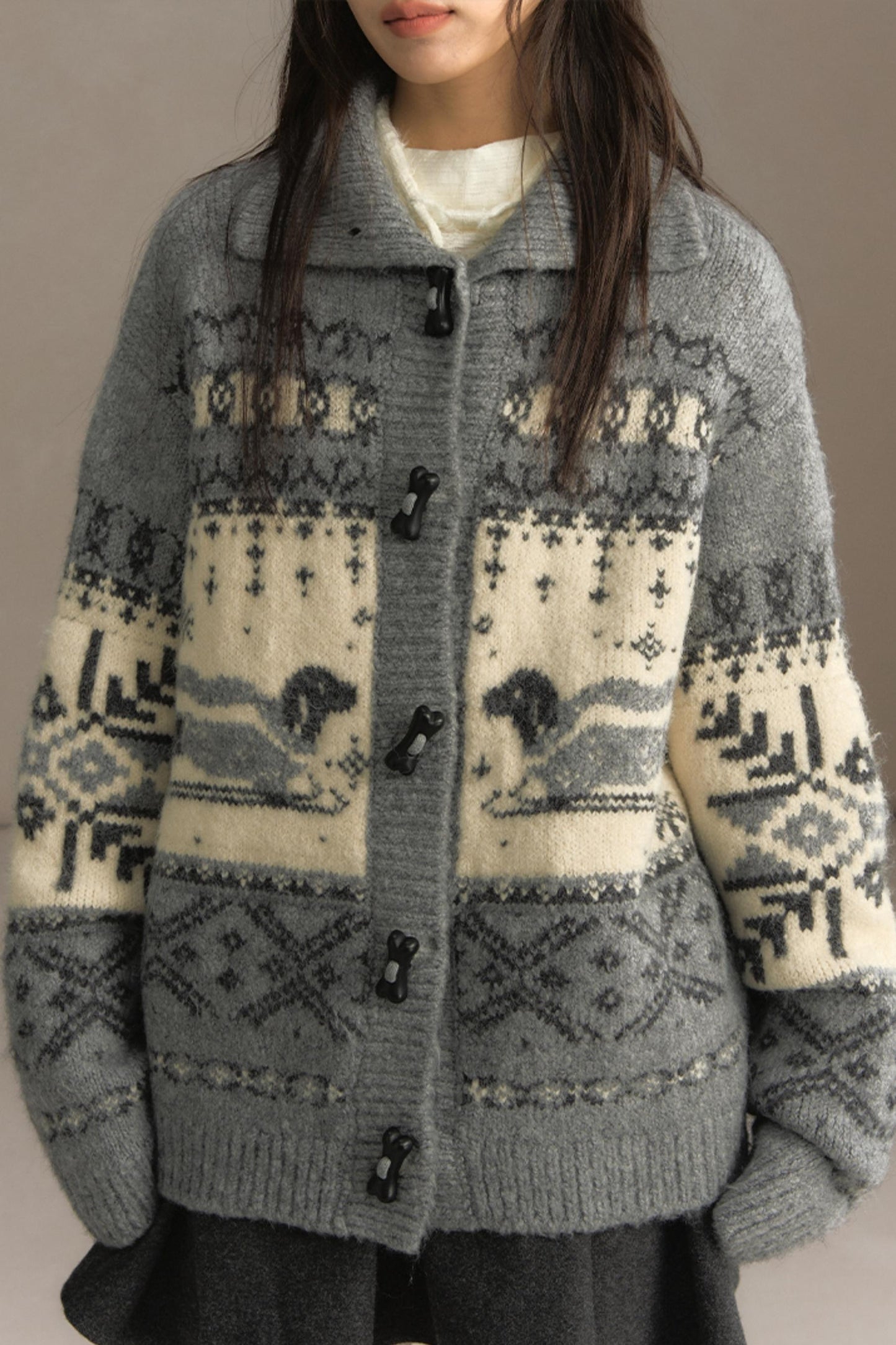 Vintage Lapel Cardigan