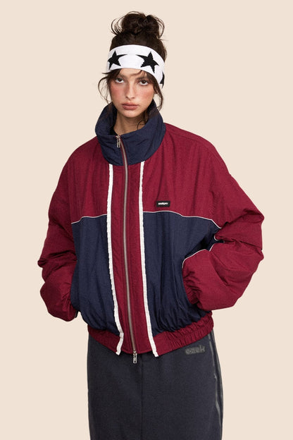 Stand-Collar White Duck Down Jacket