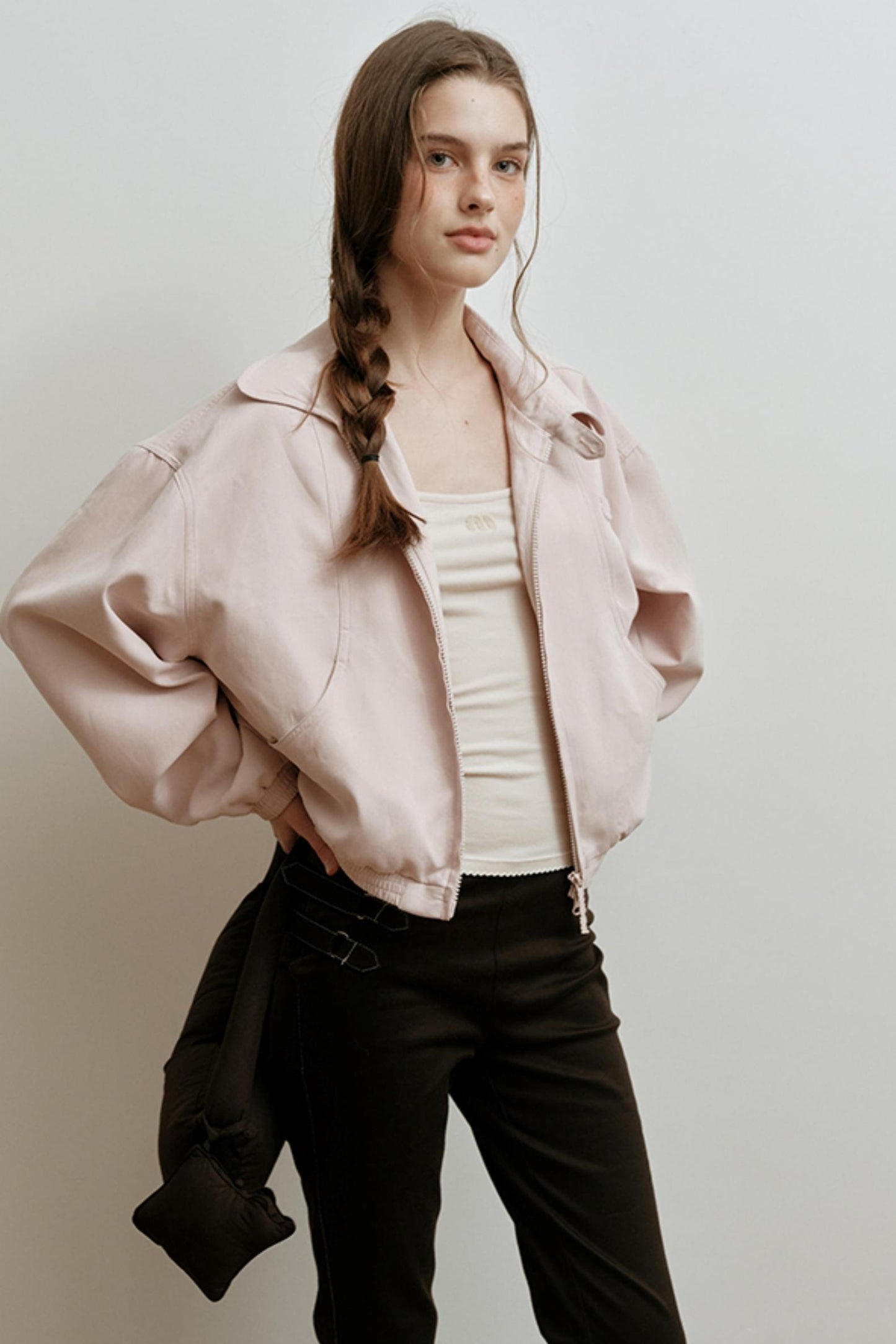 Faux Suede Embroidery Jacket