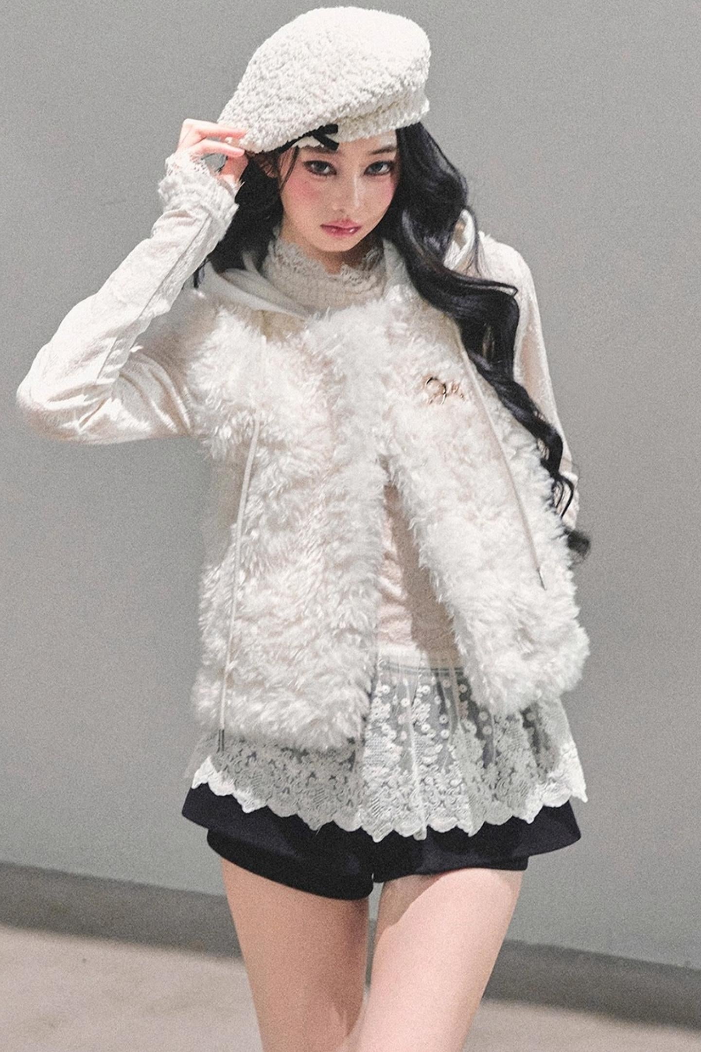 French Lamb Wool Vest Jacket