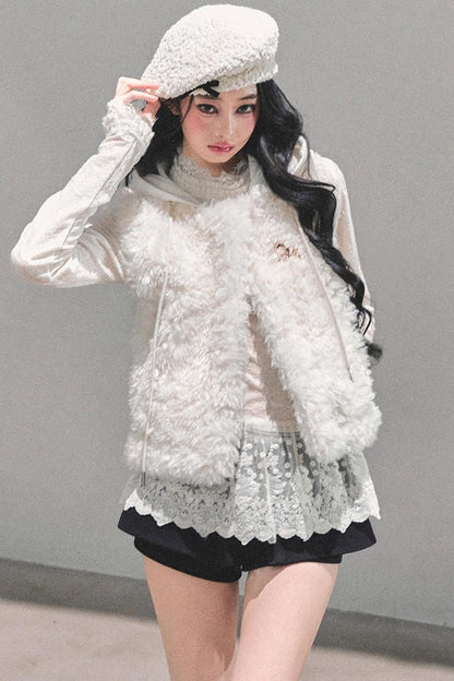 French Lamb Wool Vest Jacket