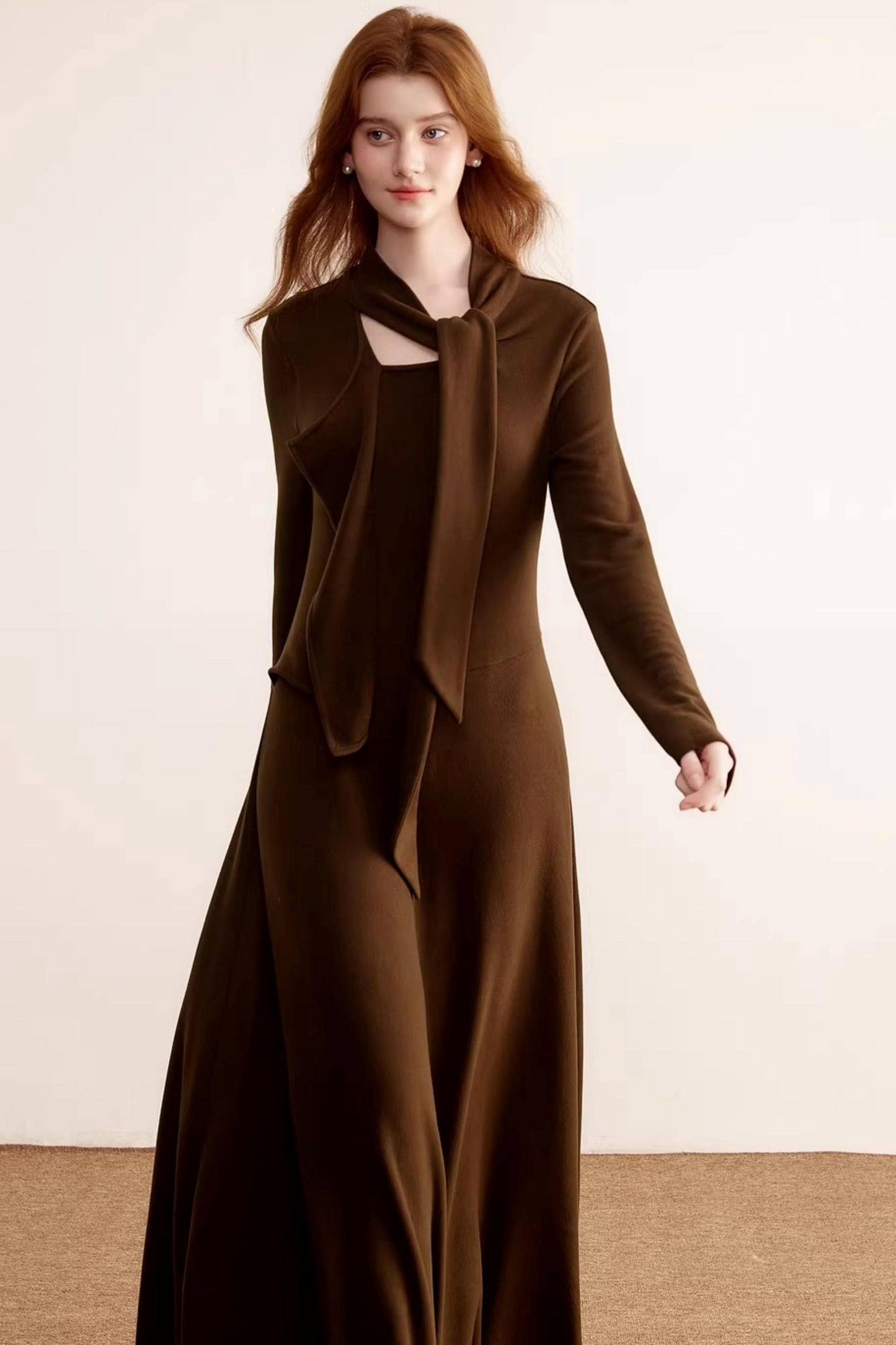 German Velvet Ruffle Dress