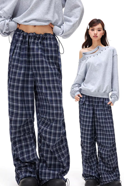 Plaid Revival Drapey Pants