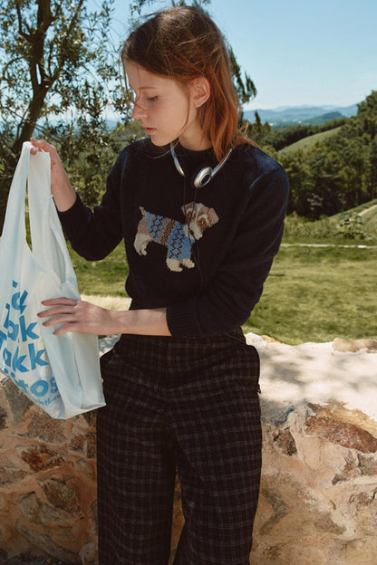 Vintage Jacquard Wool Top