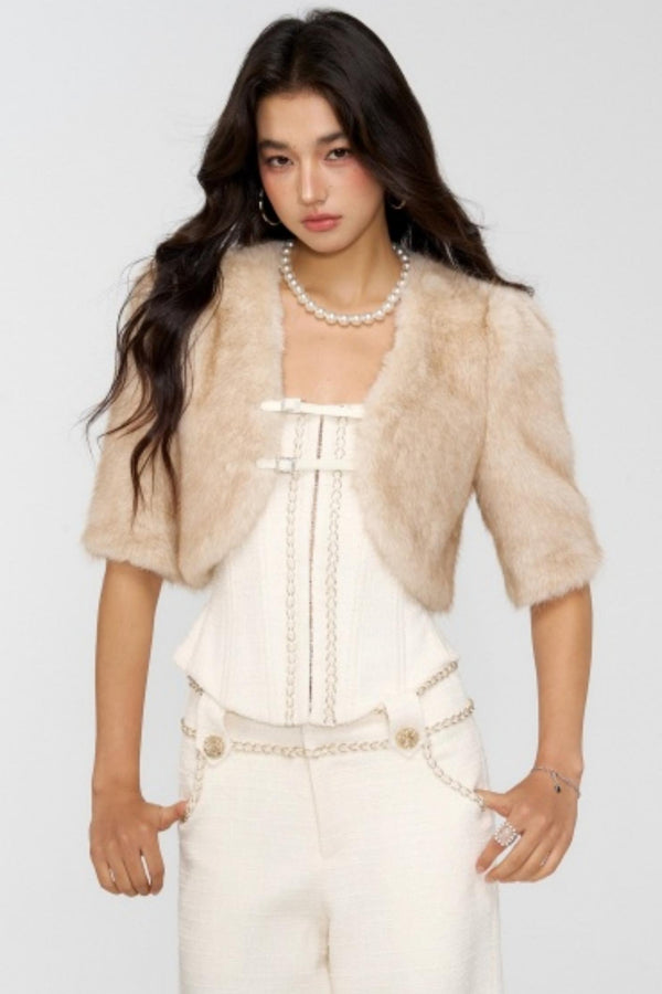 Temperament Shoulder Autumn Fur Jacket