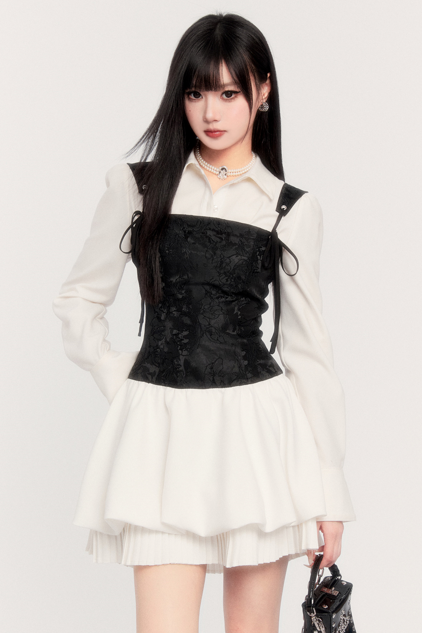 문라이트 오버추어 플리츠 드레스