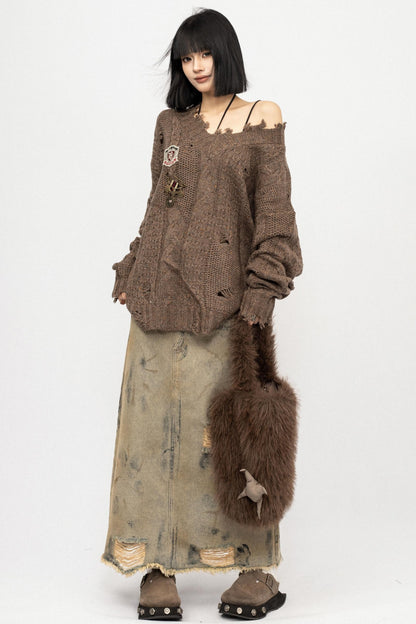 American Wool V-neck Top