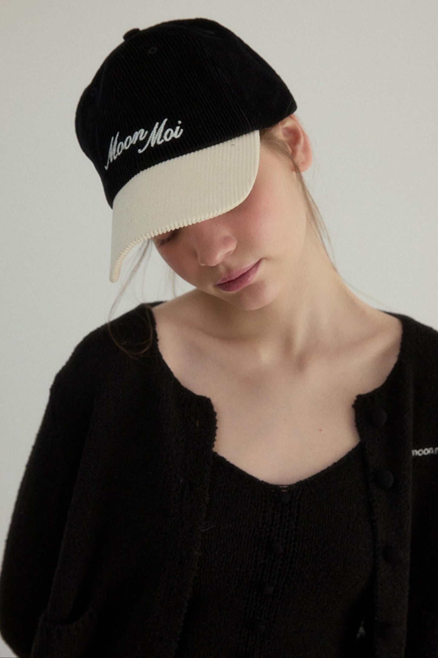 Color Block Corduroy Cap