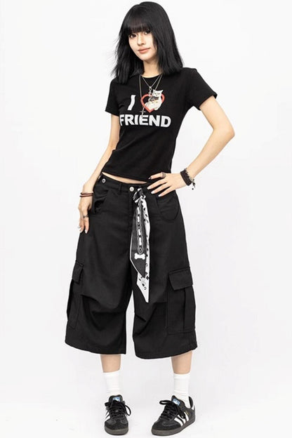 Vintage Babes Cat Print Cropped Top