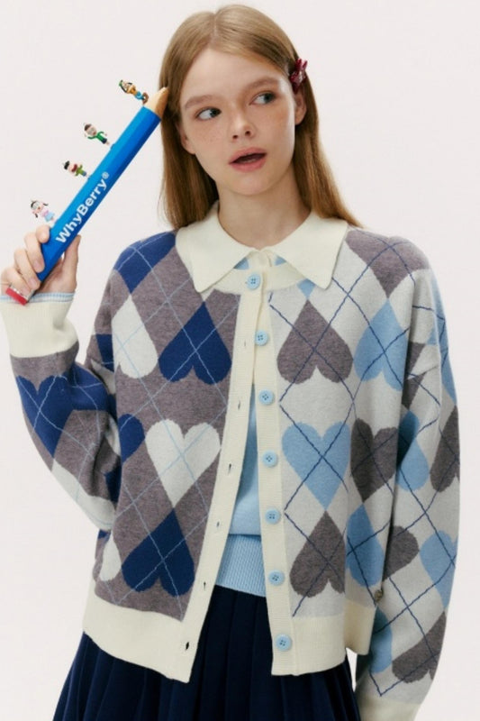 Vintage Diamond Plaid Sweater