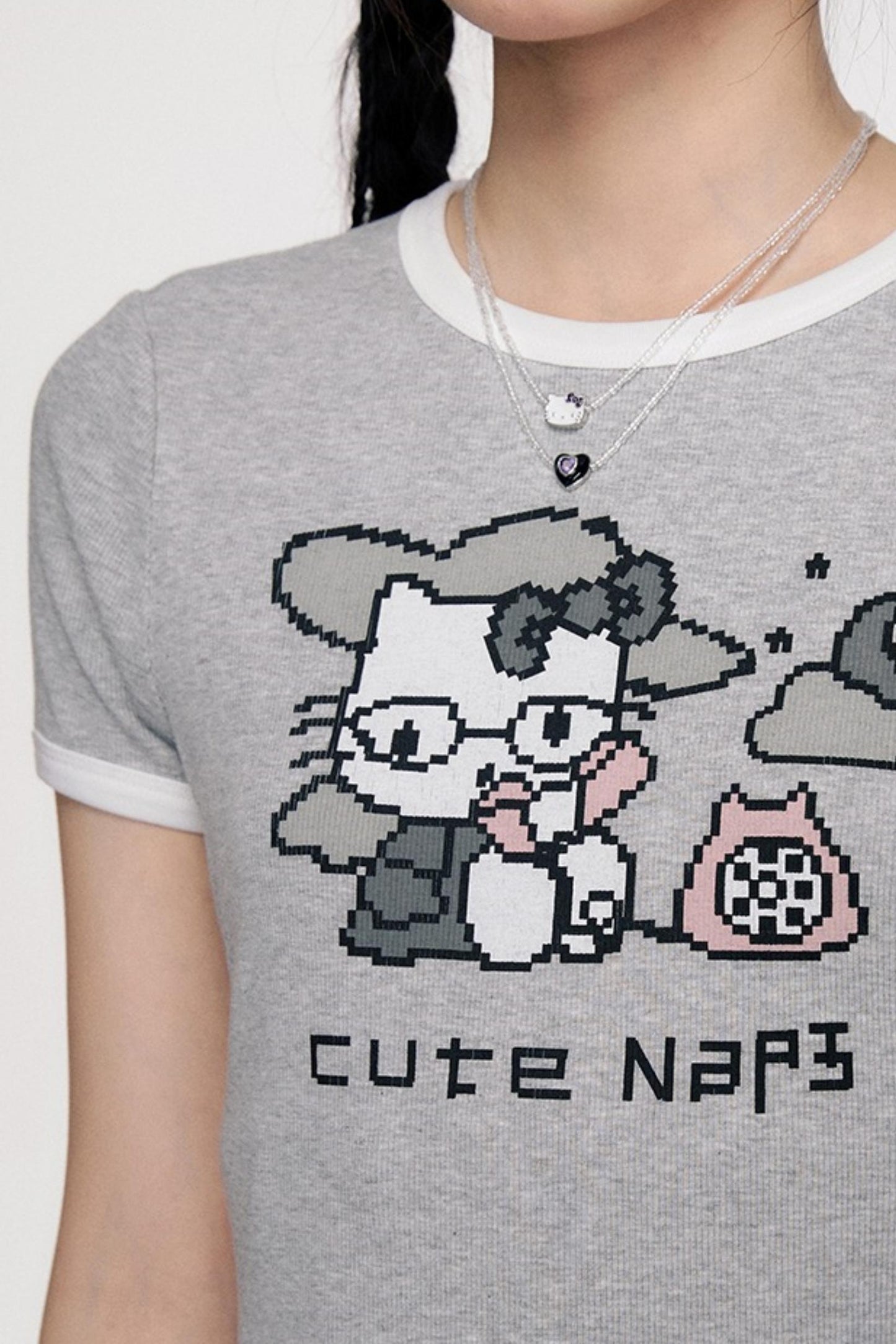 Original Cartoon Print Crop Top