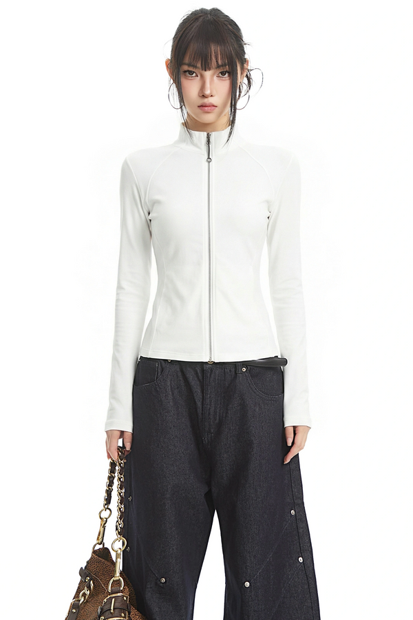 Sexy Black Fleece Cardigan Jacket