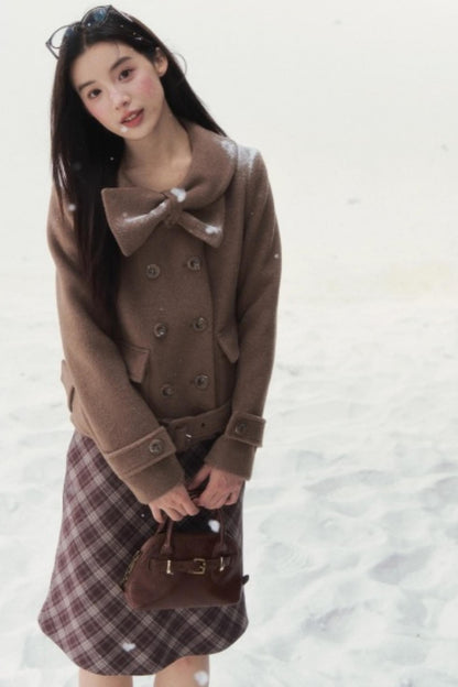 Vintage Double-Breasted Winter Coat