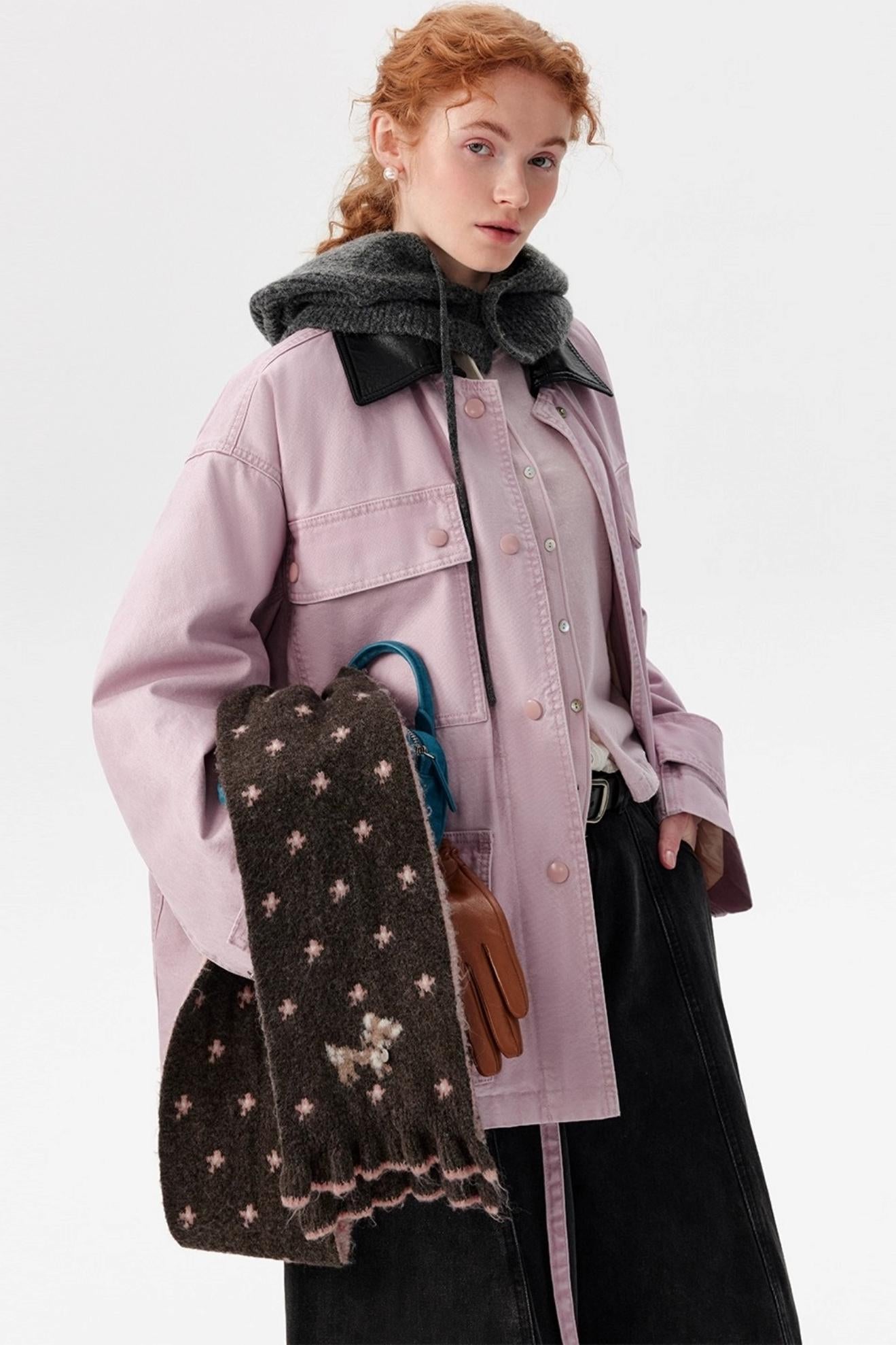 Cartoon Polka Dot Wool Scarf