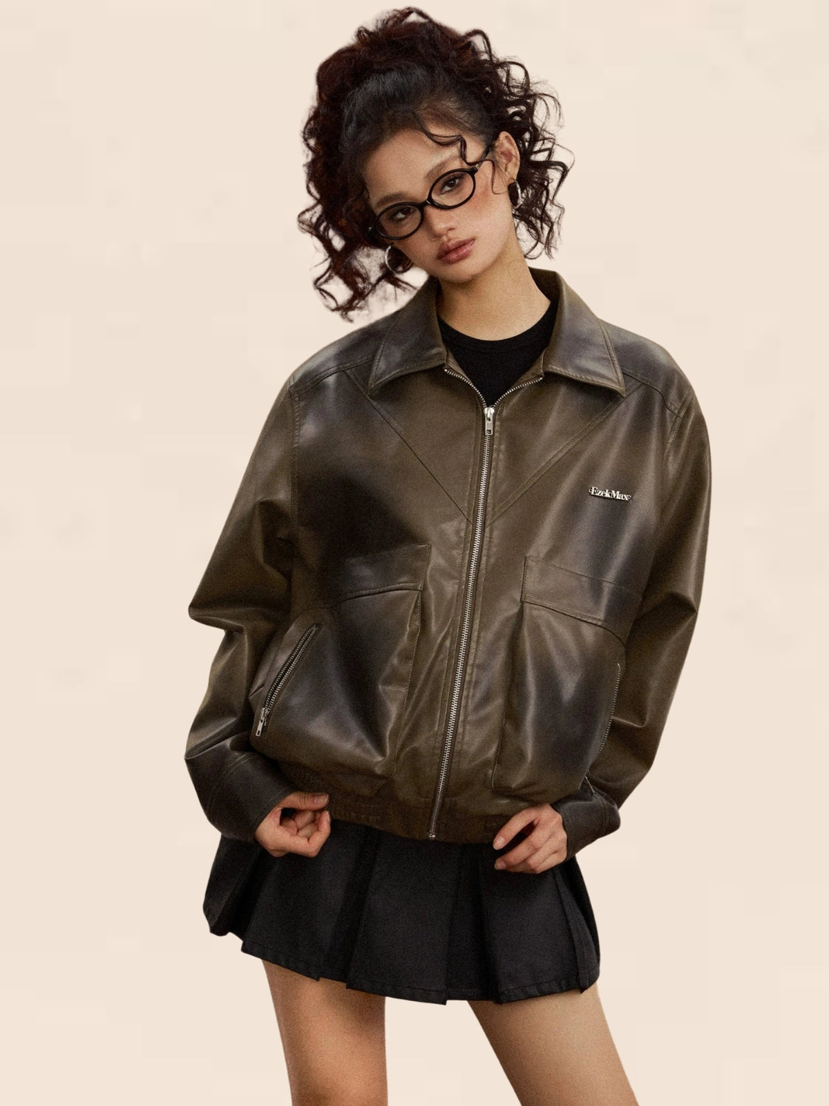 Retro Short Leather Jacket