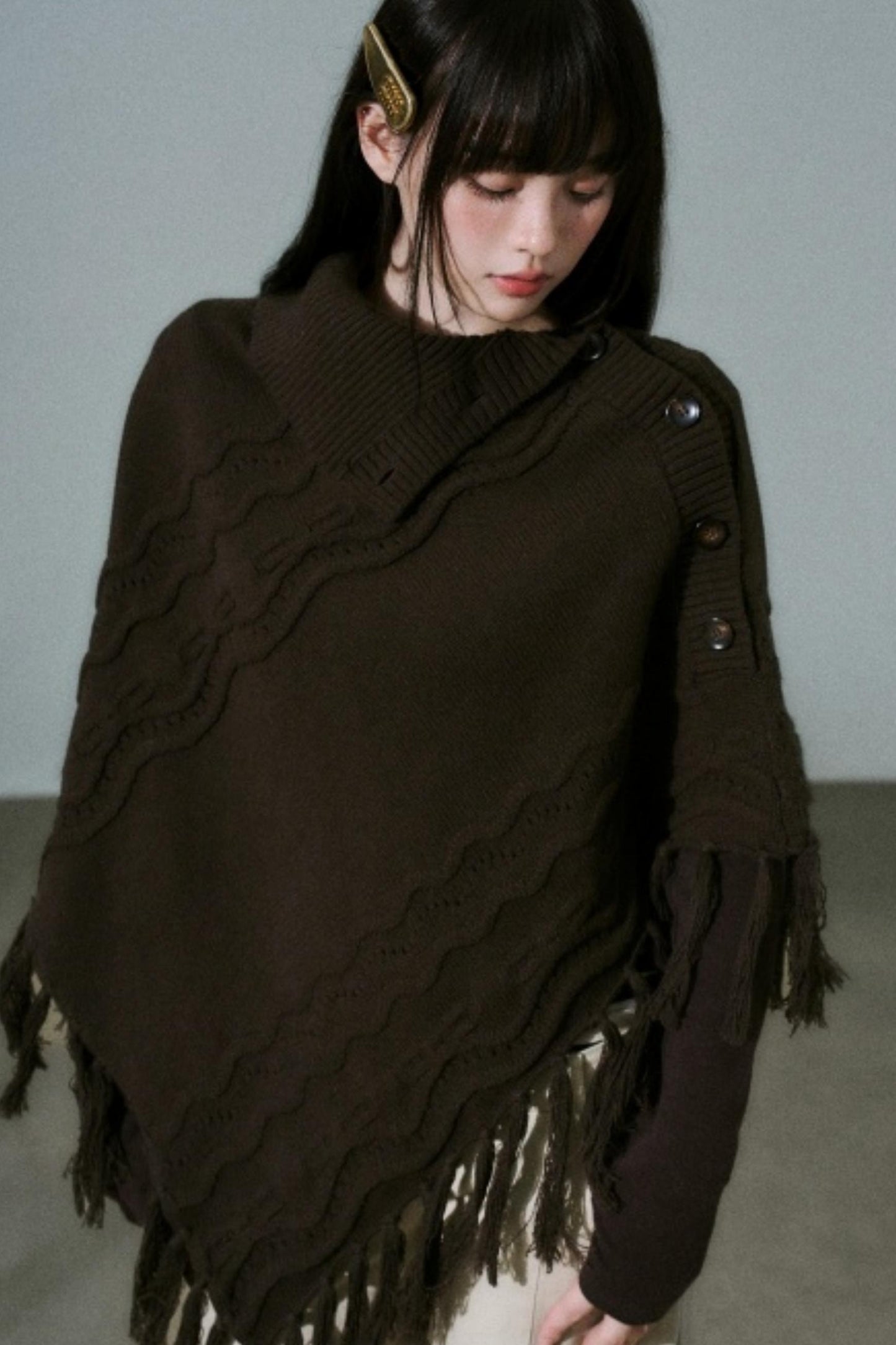 Lost Forest Wool Shawl Cape