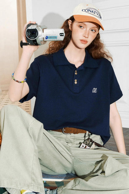 Embroidered Summer Polo Tee