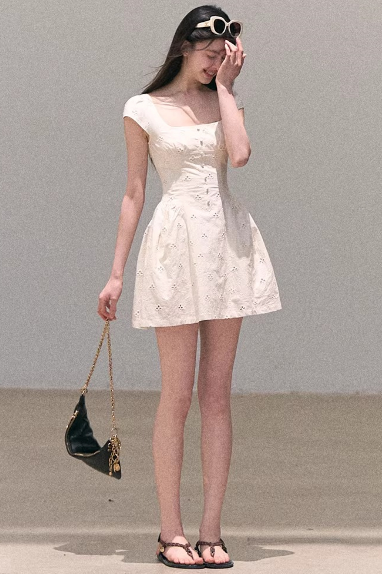 Pure Cotton Embroidered Dress