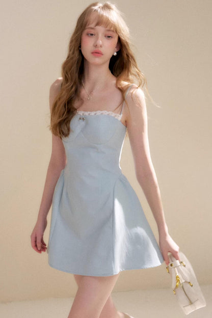 French Lace Ruched Dress