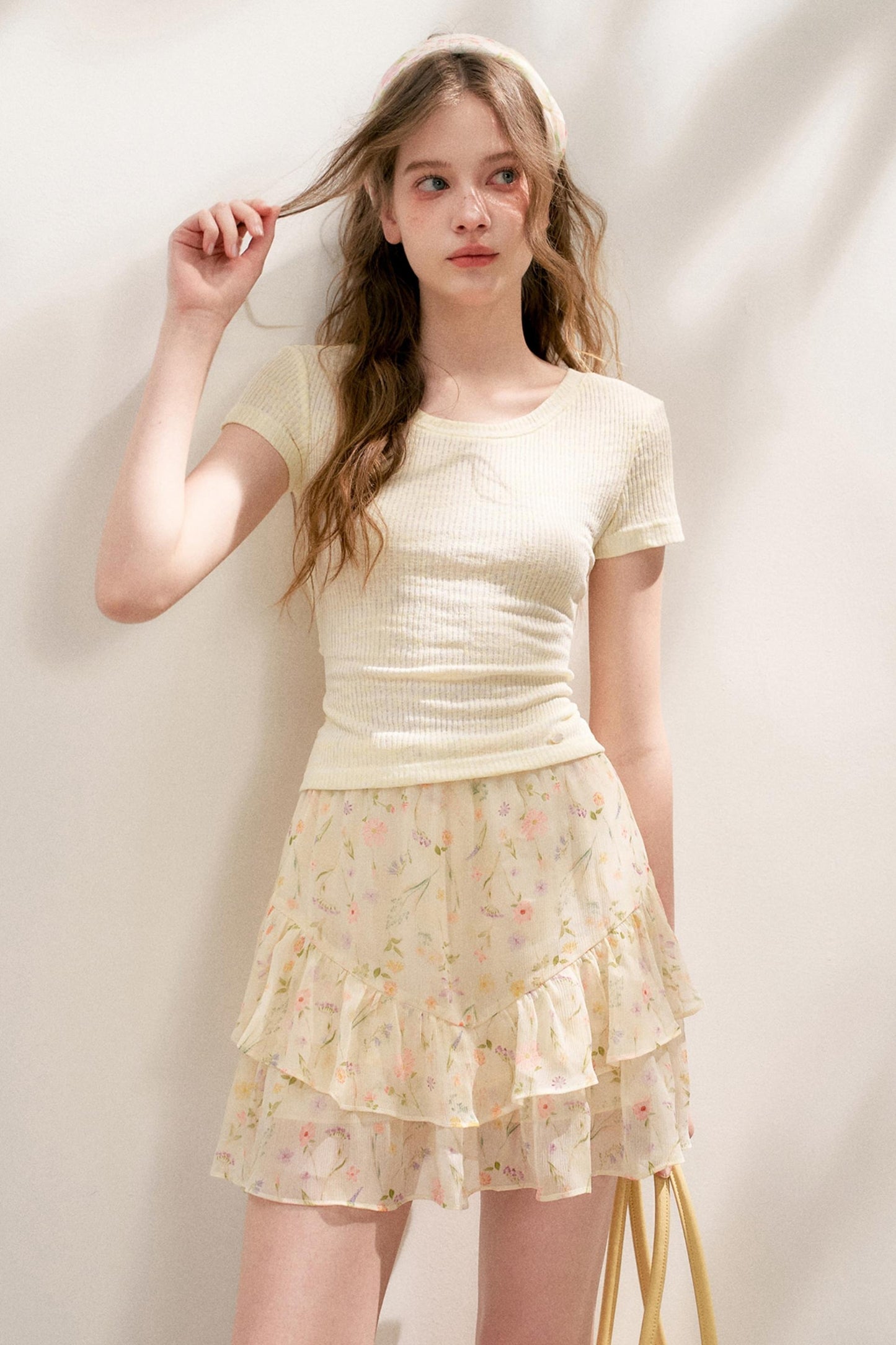 Romantic Floral Mini Skirt