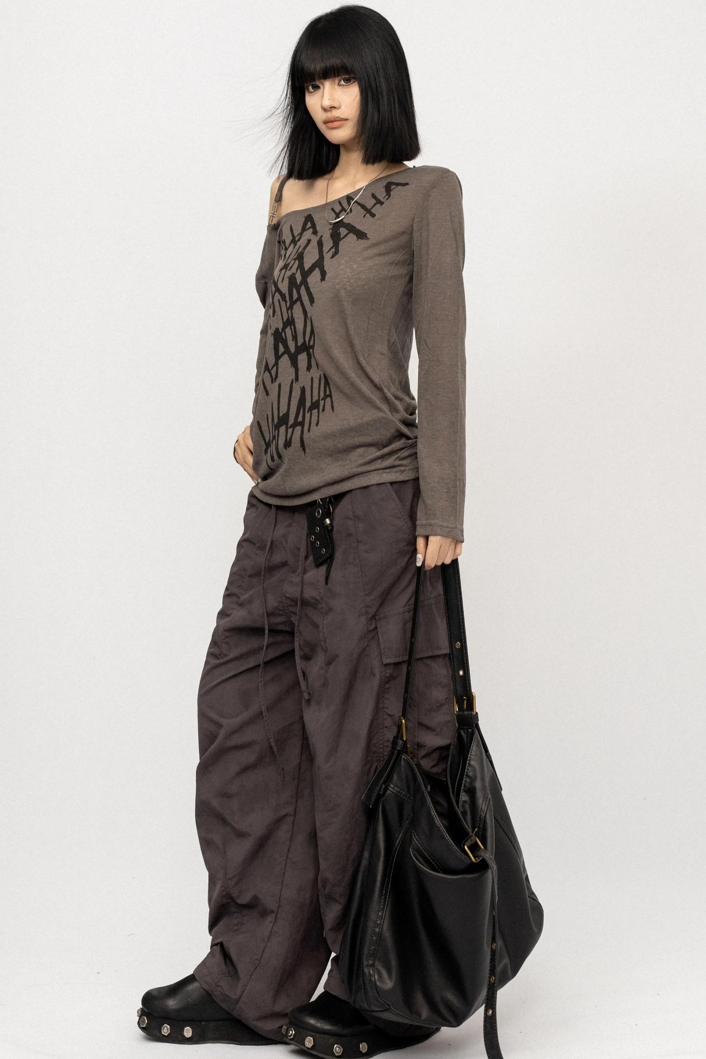 Vintage Off-the-Shoulder Smock Top