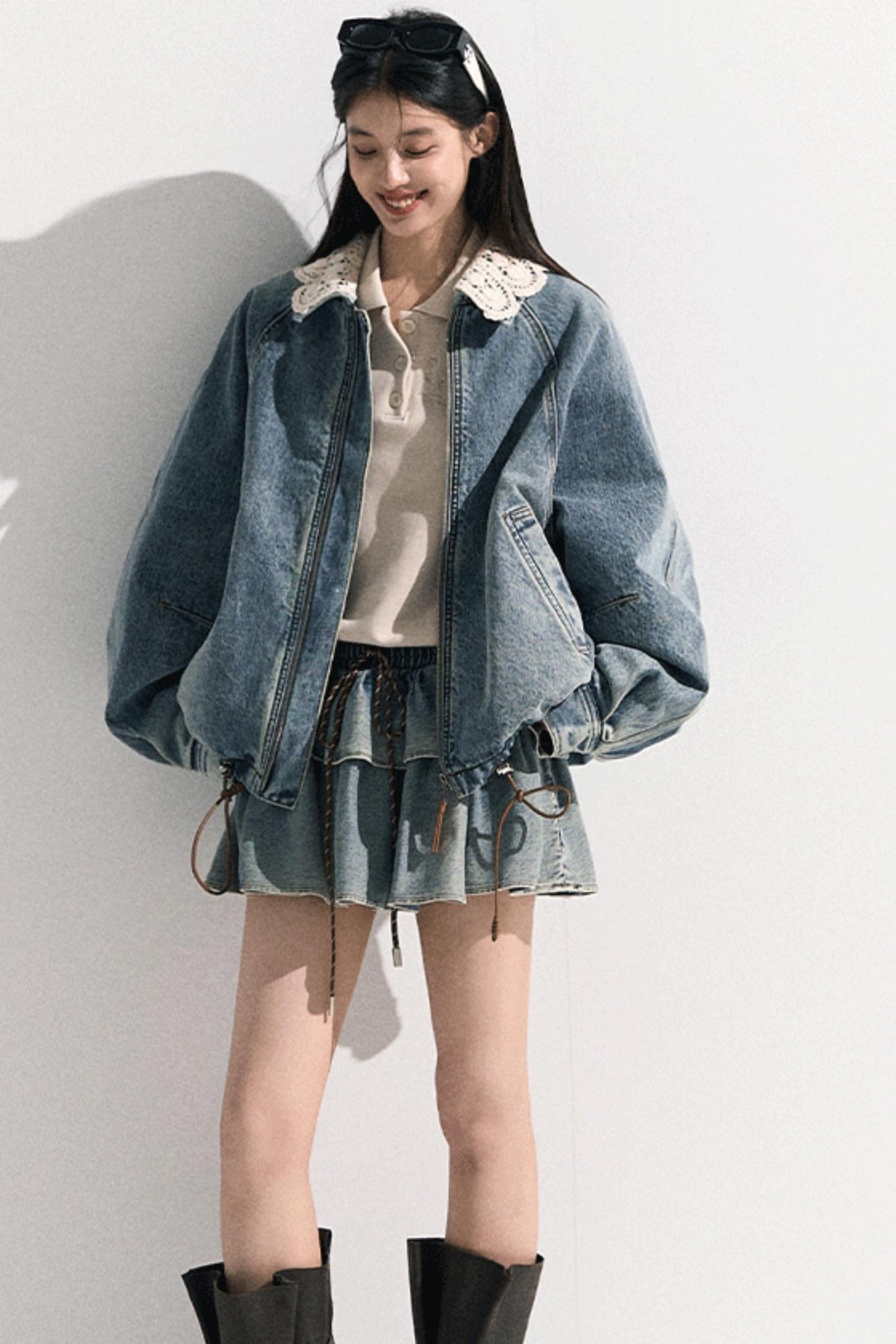 Vintage Braided Denim Jacket Set-Up