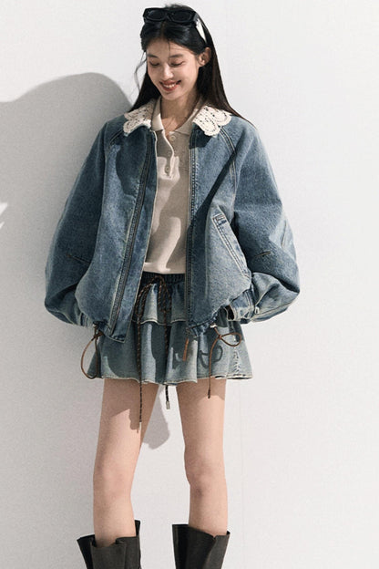 Vintage Braided Denim Jacket Set-Up