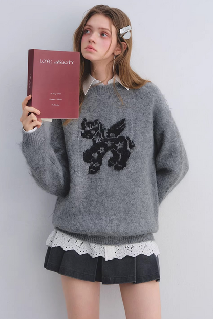 Wool-Blend Jacquard Sweater