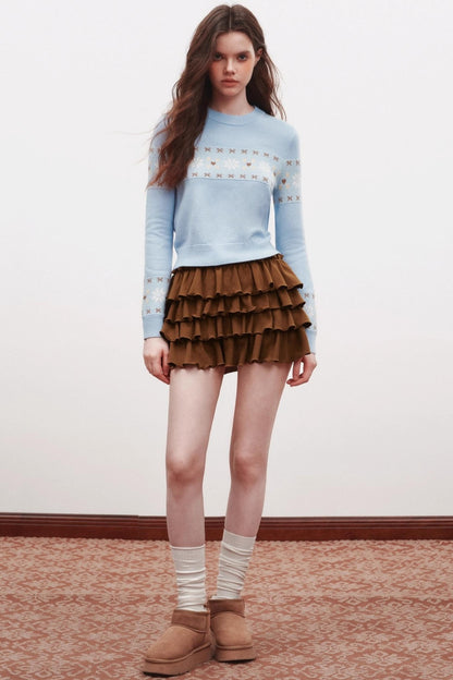 Cashmere Lace Layered Skirt